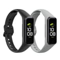 Miniatyrbild 1 av 4: Moko 2-pack band kompatibla med Samsung Galaxy Fit 2, justerbar TPE ersättningsurrem, svart/grå