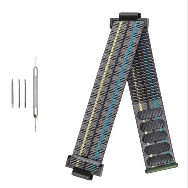 INF Høy elastisk nylonrem for Casio G-SHOCK GA110/700/DW-5600 Svart+grå
