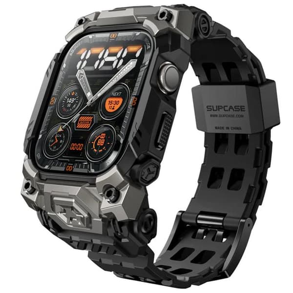 Coque för Apple Watch 10 46mm + Armband - Supcase Unicorn Beetle Ore Pro Version - Svart