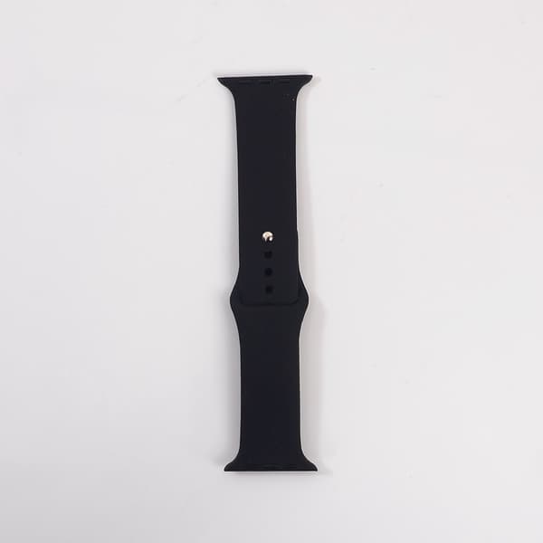 Svart Silikonarmband till Apple Watch 42mm 44mm 45mm 49mm – Mjukt & Justerbart Sportarmband för iWatch Ultra, SE, Series 9/8/7/6/5/4/3/2/1