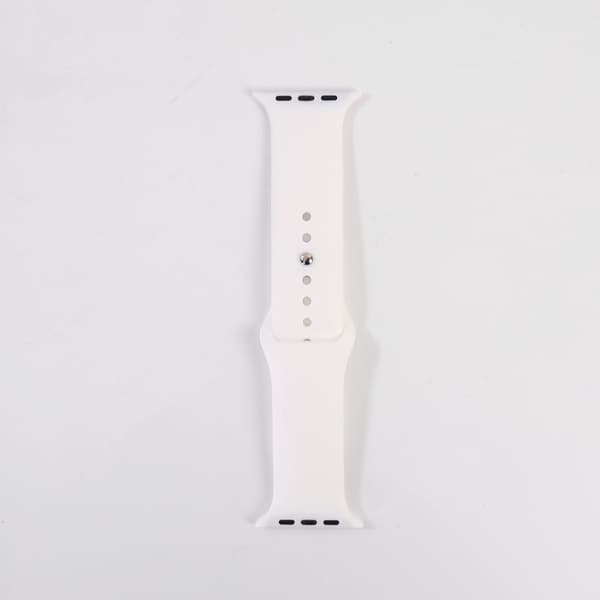 Vit Silikonarmband till Apple Watch 42mm 44mm 45mm 49mm – Mjukt & Justerbart Sportarmband för iWatch Ultra, SE, Series 9/8/7/6/5/4/3/2/3