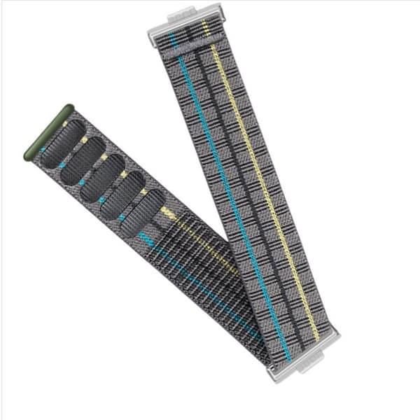 INF Høy Elastisitet Nylon Loop Stropp for Huawei Watch Fit 4/3 Svart+grå