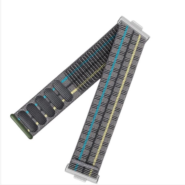 INF Høy Elastisitet Nylon Loop Stropp for Huawei Watch Fit 4/3 Svart+grå