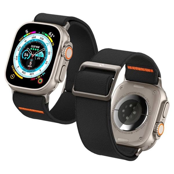 Spigen Fit Lite Ultra – Armband för Apple Watch 42/44/45/49 mm (Svart)