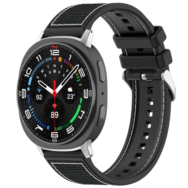 INF Vævet nylonrem til Samsung Galaxy Watch8/Classic/Ultra2 Sort