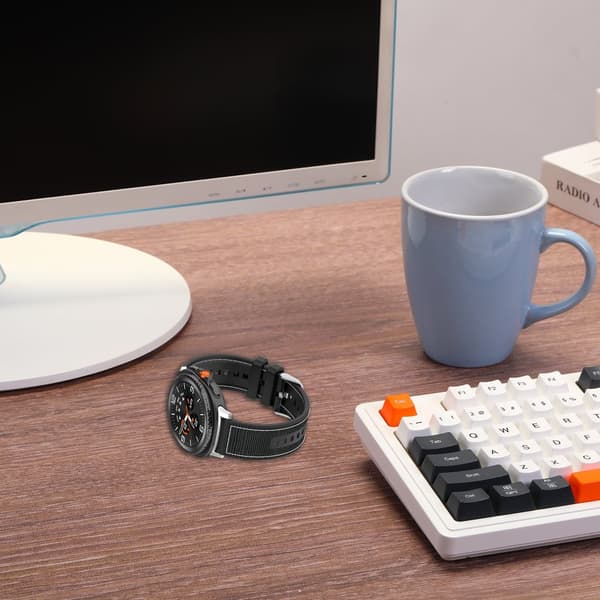 INF Vævet nylonrem til Samsung Galaxy Watch8/Classic/Ultra2 Sort