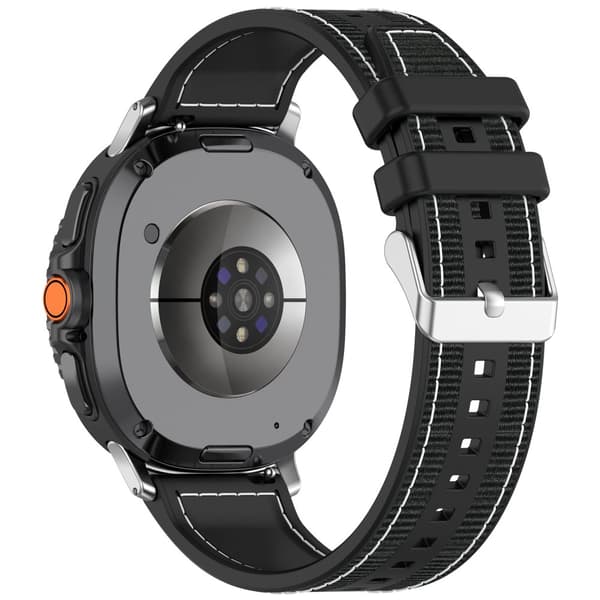 INF Vævet nylonrem til Samsung Galaxy Watch8/Classic/Ultra2 Sort