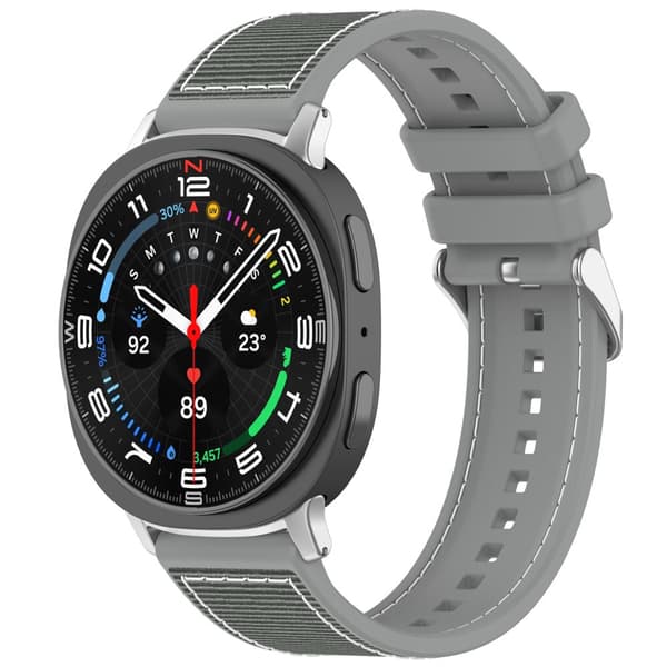 INF Vevd nylonrem for Samsung Galaxy Watch8/Classic/Ultra2 Grå
