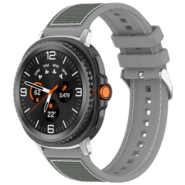 INF Vevd nylonrem for Samsung Galaxy Watch8/Classic/Ultra2 Grå