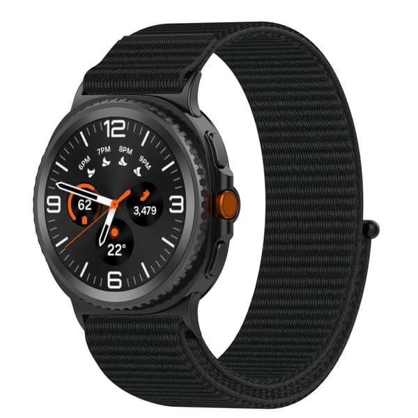 INF Komfortabelt vævet rem til Samsung Galaxy Watch8/Classic/Ultra2 Sort