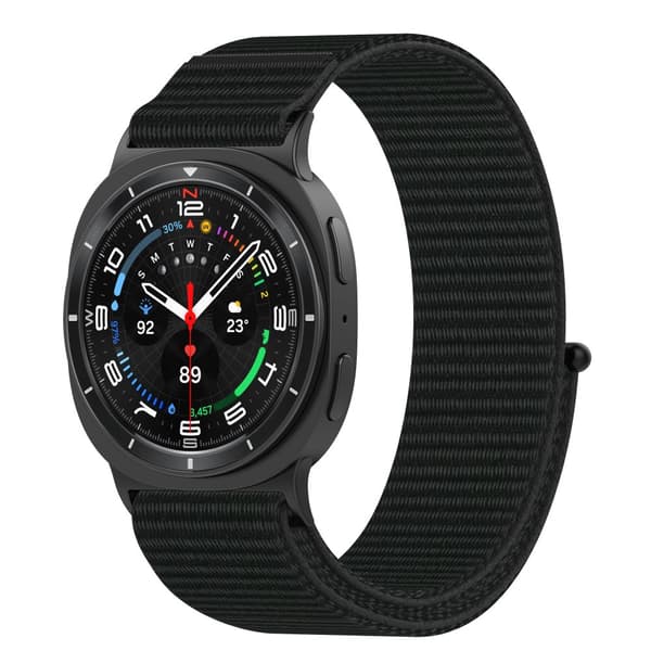 INF Komfortabelt vævet rem til Samsung Galaxy Watch8/Classic/Ultra2 Sort