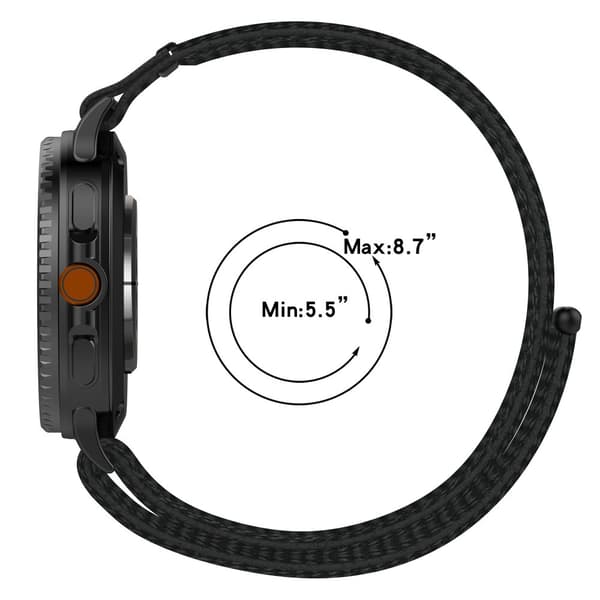 INF Komfortabelt vævet rem til Samsung Galaxy Watch8/Classic/Ultra2 Sort