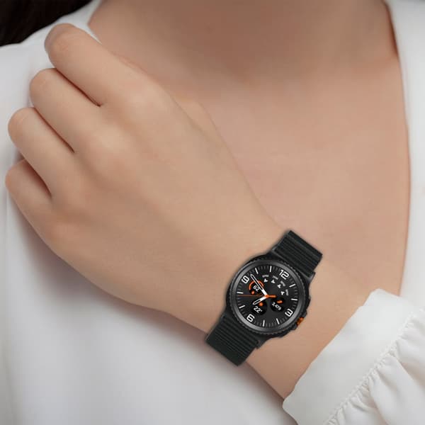 INF Komfortabelt vævet rem til Samsung Galaxy Watch8/Classic/Ultra2 Sort