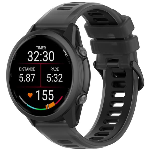 INF Jelly Strap for Garmin Forerunner 570 20MM Sort