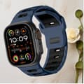 Miniatyrbilde 3 av 4: INF Stilig silikonrem for Apple Watch 42/44/45/46/49mm Svart + blå