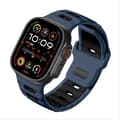 Miniatyrbilde 4 av 4: INF Stilig silikonrem for Apple Watch 42/44/45/46/49mm Svart + blå
