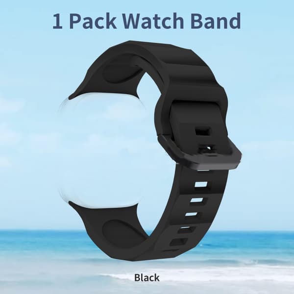 INF Silikonrem for Apple iWatch 9 Sort S