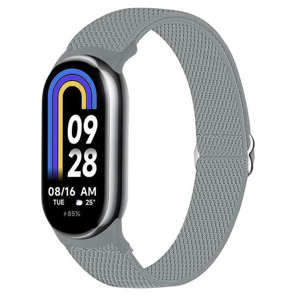INF Elastisk nylonklokkereim for Xiaomi 8/9 (14mm) Grå