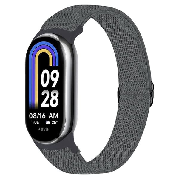 INF Elastisk nylonklokkereim for Xiaomi 8/9 (14mm) Mørk grå