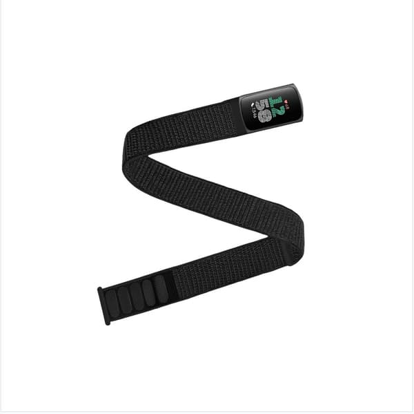 INF Komfortabelt nylonarmbånd for Fitbit Charge 5/6 Sort