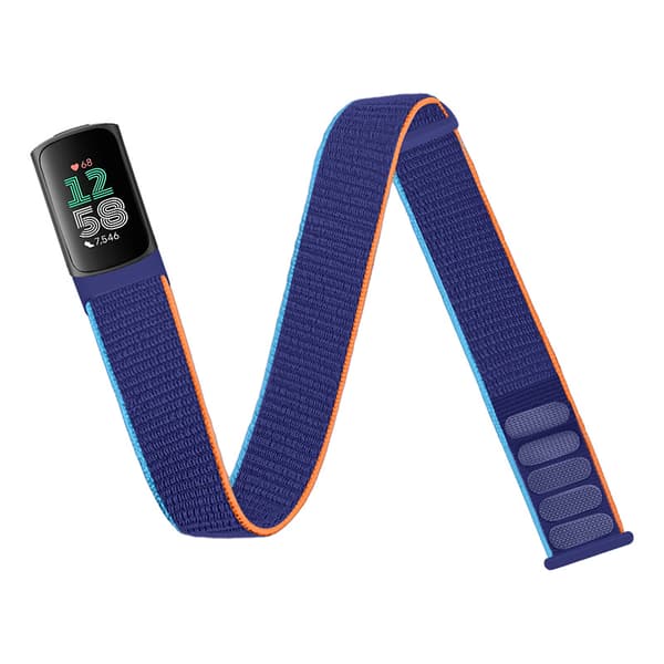 INF Mukava nailonranneke Fitbit Charge 5/6:lle Sininen