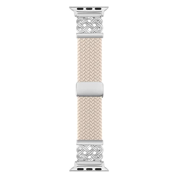 INF Stilig flettet nylon magnetisk bånd for Apple Watch S9 Rosa S