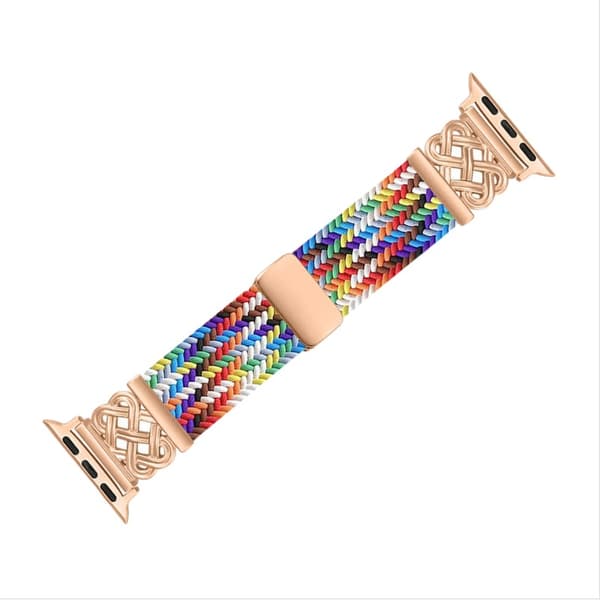 INF Tyylikäs punottu nyloninen magneettiranneke Apple Watch S9:lle Monivärinen S