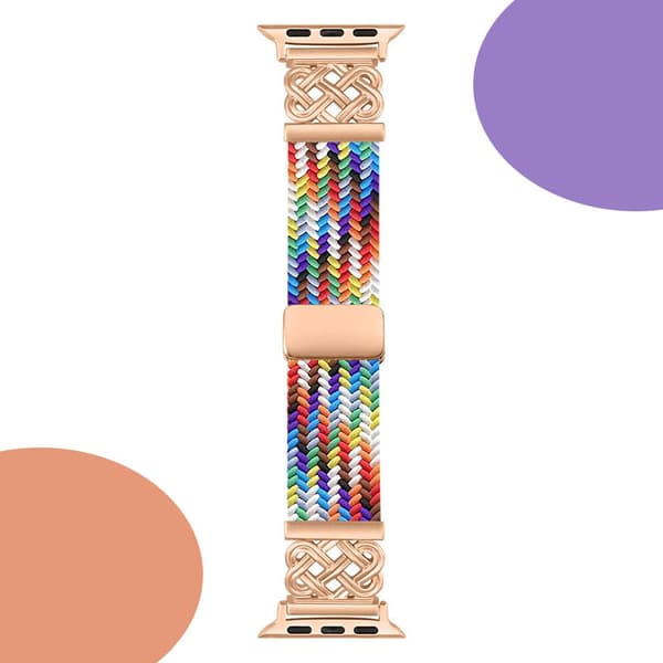 INF Tyylikäs punottu nyloninen magneettiranneke Apple Watch S9:lle Monivärinen S