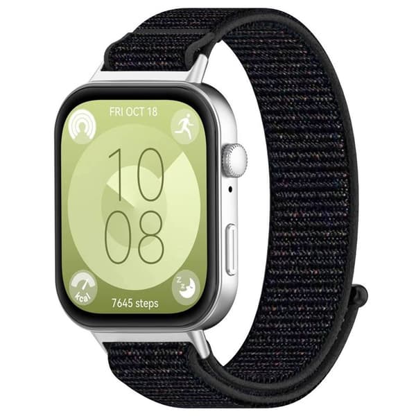 Nylon klockarmband Huawei Watch Fit 4 Pro - Black pink