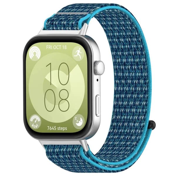 Nylon klokkereim Huawei Watch Fit 3 - Cape cod blue