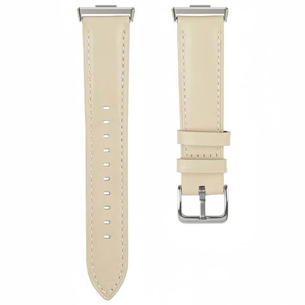 Nahkainen kellon ranneke Huawei Watch Fit 3 - Starlight beige