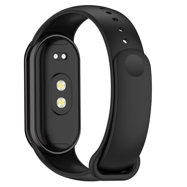 INF Stilig TPU-stropp for Xiaomi Band 8/9 (metallhode) Sort