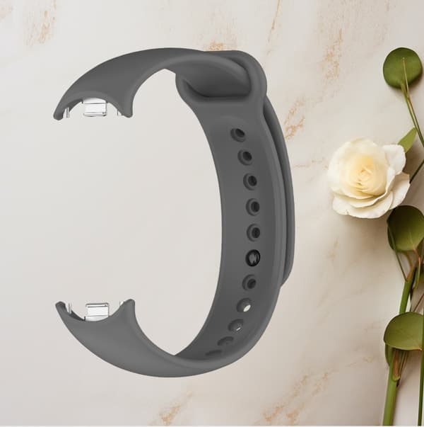 INF Stilig TPU-stropp for Xiaomi Band 8/9 (metallhode) Grå