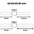 Miniatyrbild 3 av 4: [Kompatibel Apple iWatch 44 mm] Armband Silikon Svart Mjuk Storlek M-L Sport Unisex Ersättning Klocka