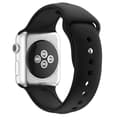 Miniatyrbild 4 av 4: [Kompatibel Apple iWatch 44 mm] Armband Silikon Svart Mjuk Storlek M-L Sport Unisex Ersättning Klocka