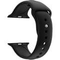 Miniatyrbild 1 av 4: [Kompatibel Apple iWatch 44 mm] Armband Silikon Svart Mjuk Storlek M-L Sport Unisex Ersättning Klocka