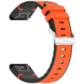 Miniatyrbild 1 av 4: INF Premium Silikon Läder Garmin Fenix 8 Armband - 20mm Orange  20 mm