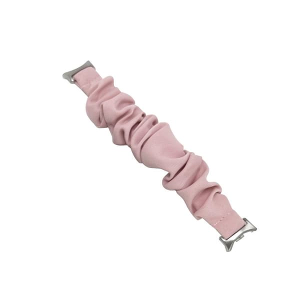 INF Yhteensopiva Xiaomi Mi Band 8 kanssa Scrunchie-ranneke, joustava nailoninen korvausranneke Vaaleanpunainen