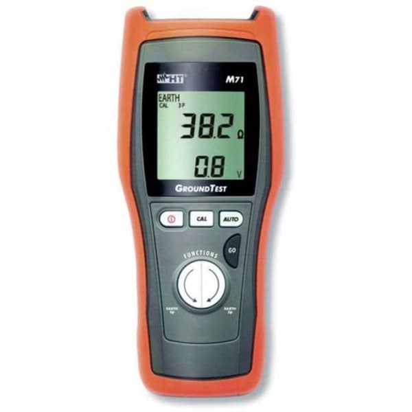 Jordmotståndsmätare - HT Instruments - M71 - Ergonomisk - 2 och 3 ledare - Metall