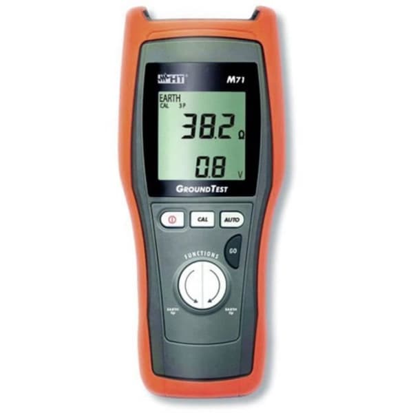 Jordmotståndsmätare - HT Instruments - M71 - Ergonomisk - 2 och 3 ledare - Metall