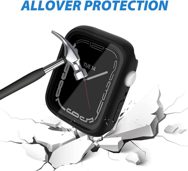 INF Skal med skärmskydd till Apple Watch 7 / 8 (45 mm) Svart