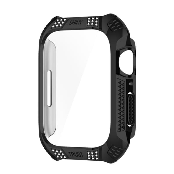 INF Apple Watch 7 41 mm veske PC/herdet glass Sort Sort