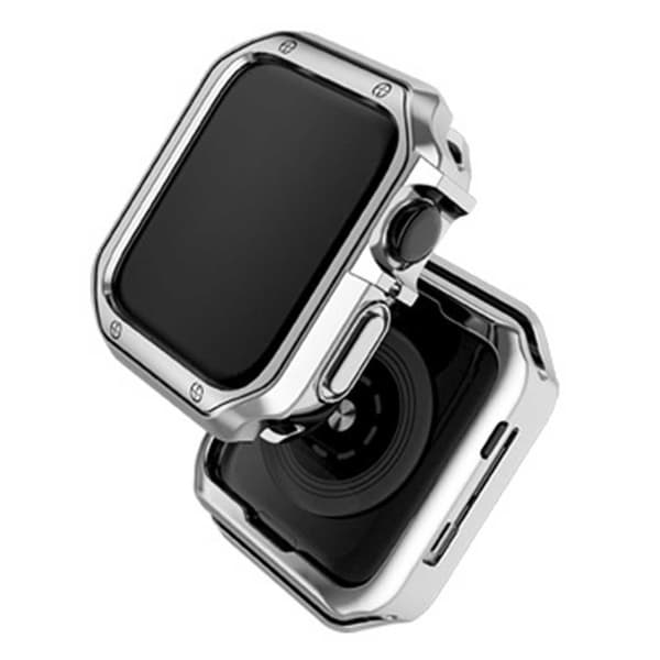 Apple Watch 42/44/45 mm TPU Ska -kotelon puskurin hopea