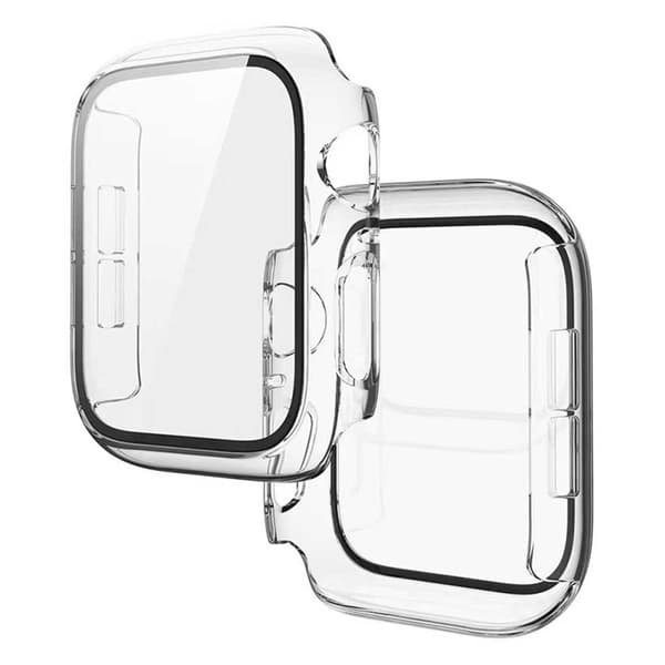 Case Apple Watch 7 41 mm Shell lauhkealla lasilla läpinäkyvällä