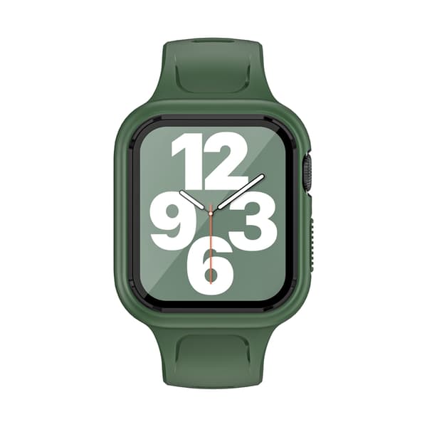 INF Klockarmband med Skärmskydd för Apple Watch 4-6, 44mm Svart + GrönApple Watch 4-6 Gen 41/44mm