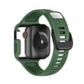 Miniatyrbild 4 av 4: INF Klockarmband med Skärmskydd för Apple Watch 4-6, 44mm Svart + GrönApple Watch 4-6 Gen 41/44mm