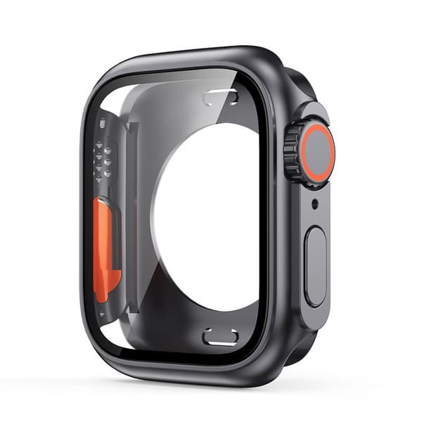 INF Apple Watchin 45 mm:n kovakuorinen karkaistu kalvo, integroitu all-inclusive-kotelo Musta