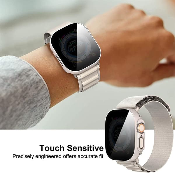 INF Privacy cover med hærdet glas skærmbeskytter til Apple Watch 9