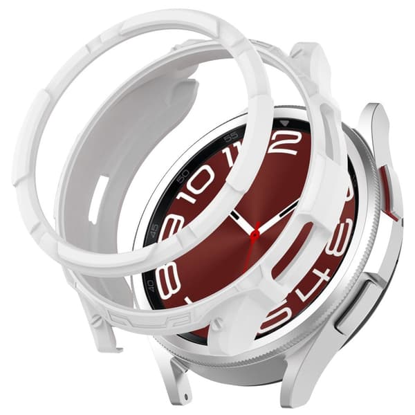 INF Armor Skyddsfodral med roterbar ram för Samsung Watch 6 Classic 47mm Vit