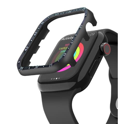 INF Älykellon suojakuori alumiiniseosta MustaApple Watch SE / 8 / 7 / 6